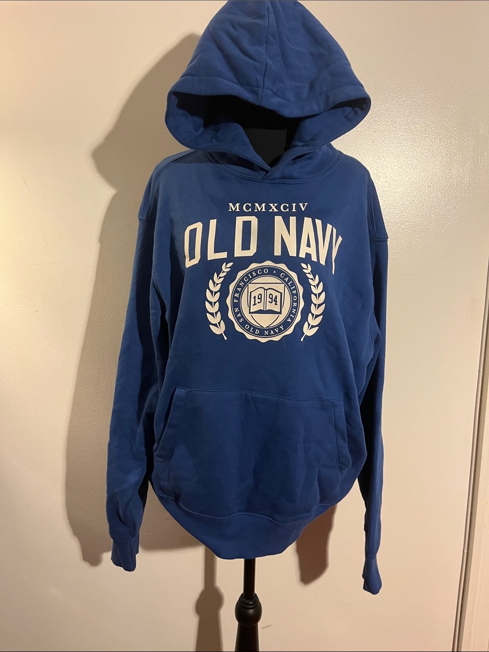 Old Navy Royal Blue Hoodie with Crest Logo